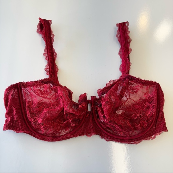 Chantelle Other - Chantelle Eternelle Underwire Bra in Burgundy Red 36DD